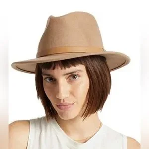 BRIXTON Messer Felted Wool Hat XL ??? Messer Packable Wool Felt Fedora Hat - Khaki – Village Hat Shop main image 4